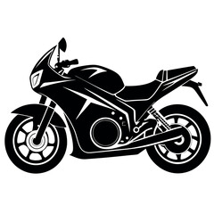 Fototapeta premium Motocross motorcycle silhouette Vector illustration on a white backdrop 