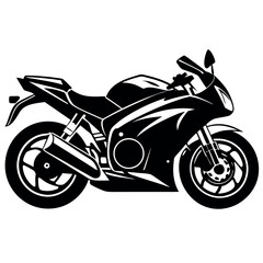 Fototapeta premium Motocross motorcycle silhouette Vector illustration on a white backdrop 