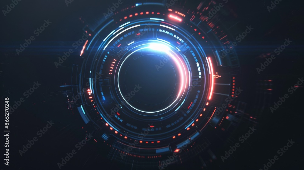 Poster progress bar with a futuristic shape