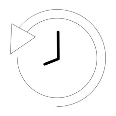 Simple of Time Related Vector Line Icon. Icon as Timer, Speed, Alarm, Restore, Time Management, Calendar and more. Vector Simple icon. Eps 10. 