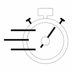 Simple of Time Related Vector Line Icon. Icon as Timer, Speed, Alarm, Restore, Time Management, Calendar and more. Vector Simple icon. Eps 10. 