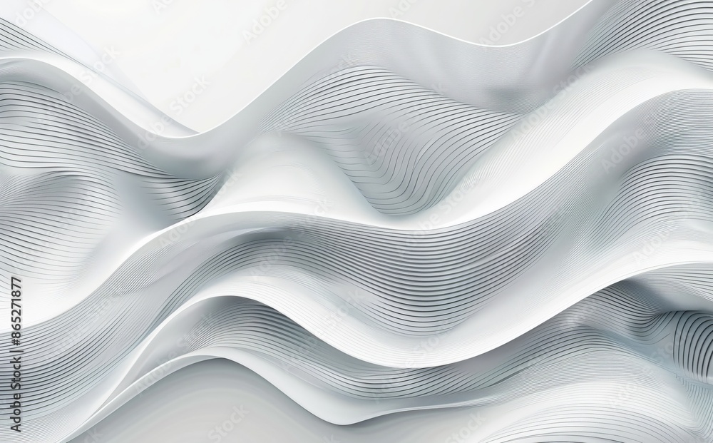 Aufkleber with abstract white and silver, there's a light pattern gray with a gradient texture on the floor wa