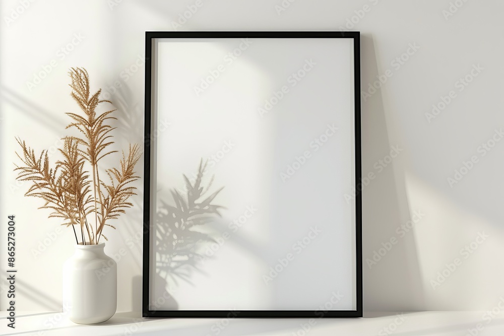 Poster isolated 3d rendering image of blank modern clean minimalist a4 size paper landscape achievement cer