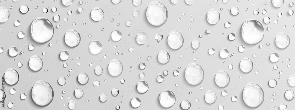Poster the drops on an isolated transparent background are realistic and pure. png transparency.