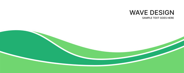 Abstract wavy green business background.