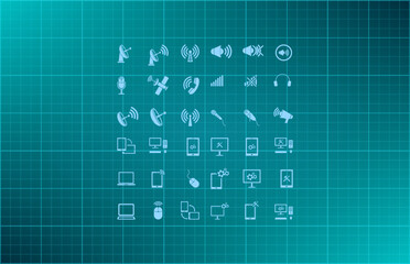 Vector illustration blue background