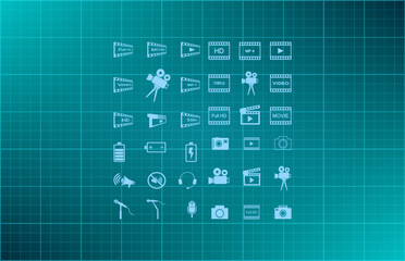 Vector illustration blue background