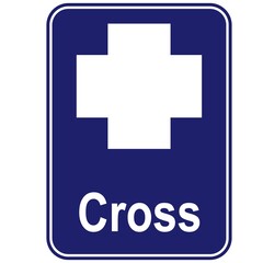 Obraz premium Cross geometric shape for preschoolers