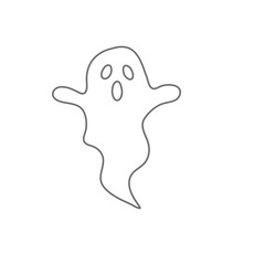 cute ghost line character