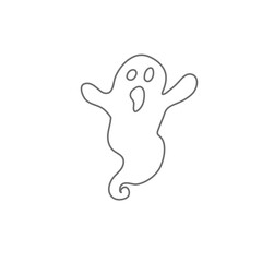 cute ghost line character