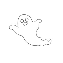 cute ghost line character