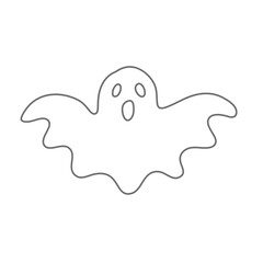 cute ghost line character