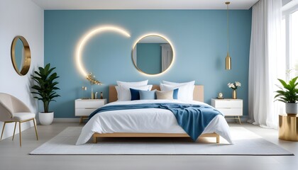 Photo interior modern design room 3d illustration