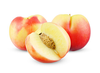 Nectarine isolated on white background.