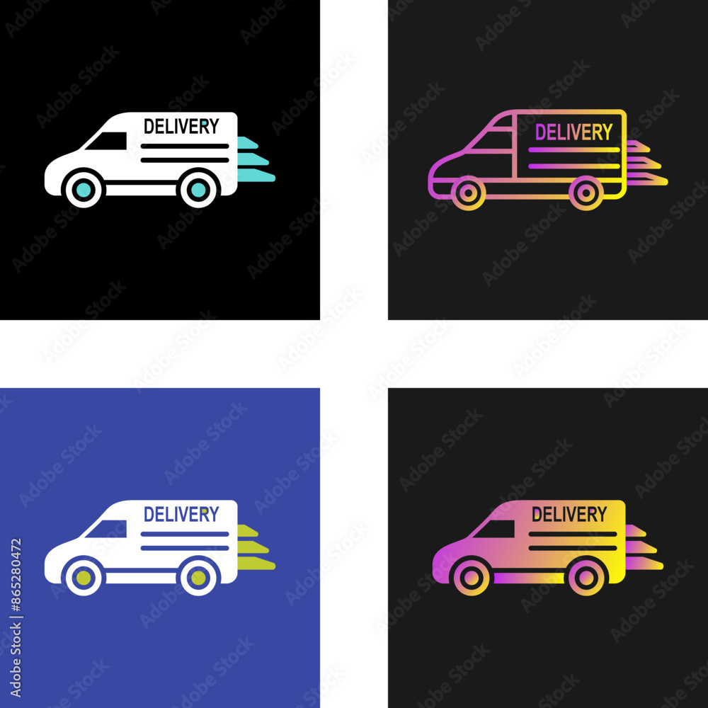 Sticker Fast Delivery Vector Icon