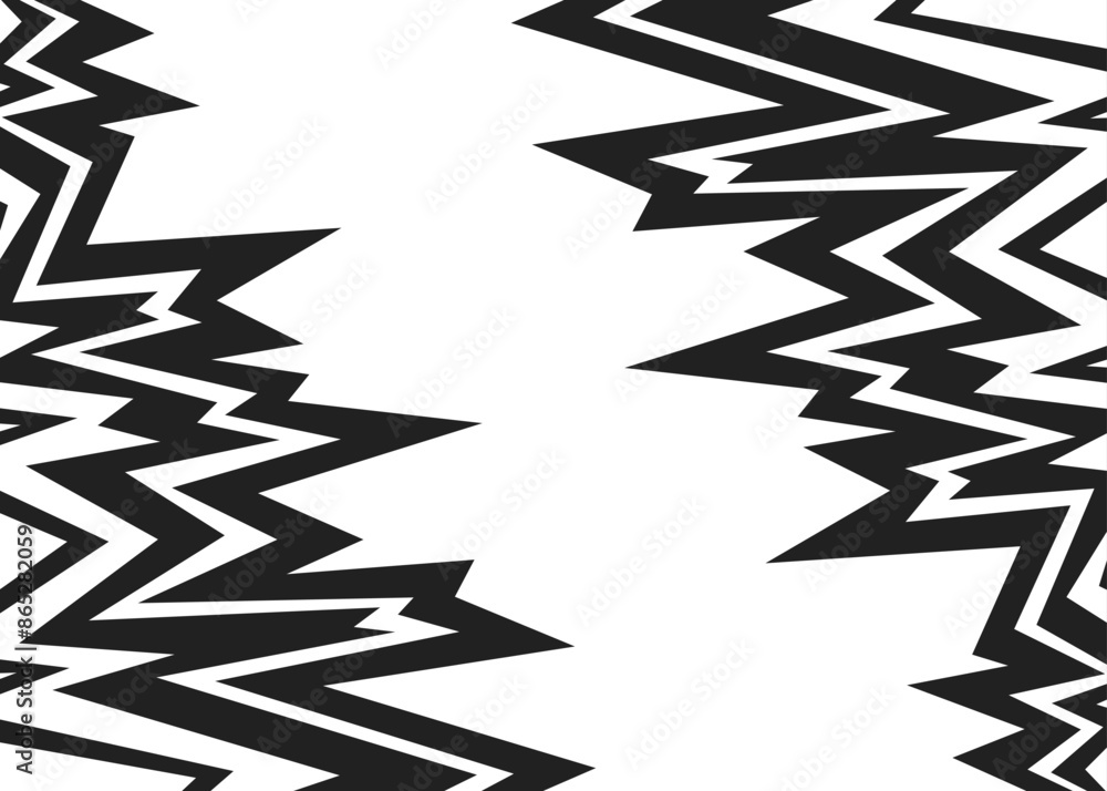 Poster abstract background with reflective jagged spike pattern and with some copy space area