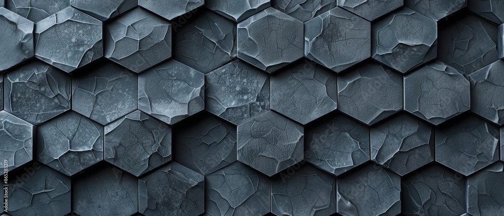 Poster the modern format of this template contains a geometric pattern with a grunge texture, and hexagon i