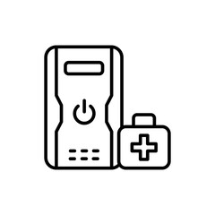 PC repair outline icons, minimalist vector illustration ,simple transparent graphic element .Isolated on white background