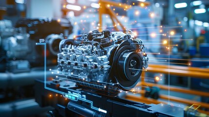 Advanced Engine Diagnostics with Sensor Array for Comprehensive Evaluation and Precision Checks