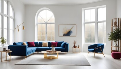 Photo interior modern design room 3d illustration