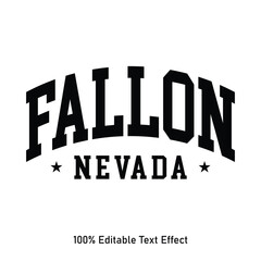 Fallon text effect vector. Editable college t-shirt design printable text effect vector