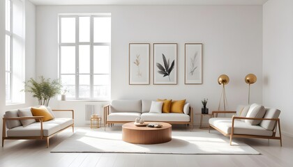 Photo interior modern design room 3d illustration