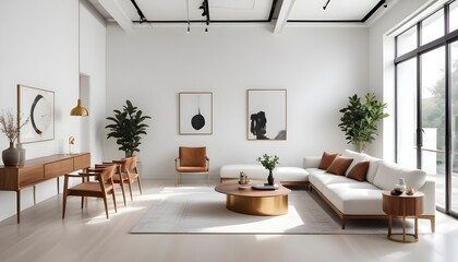 Photo interior modern design room 3d illustration