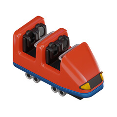Exhilarating Roller Coaster The Ultimate Carnival Ride. 3D Render