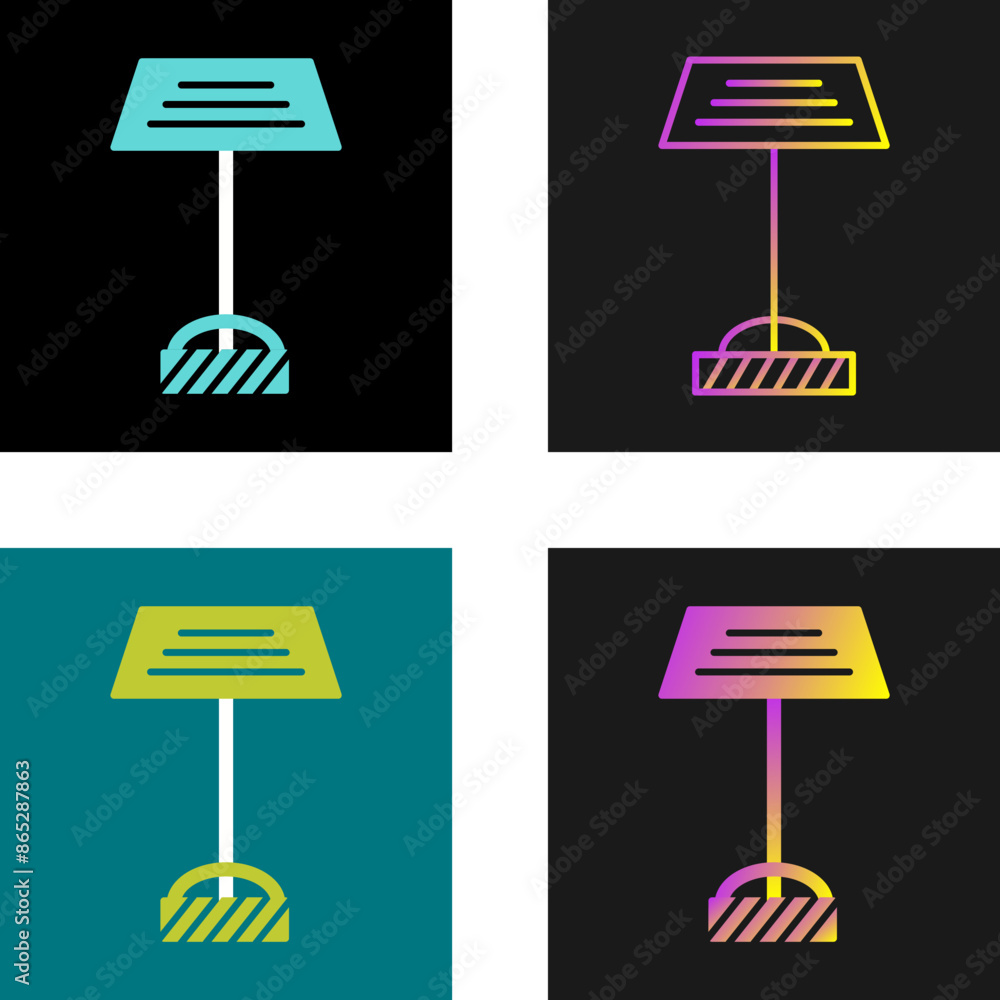 Sticker stand vector icon