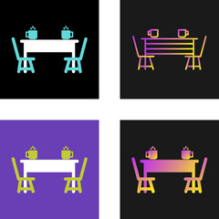 Dining Table Vector Icon