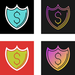 Fototapeta premium Money Protection Vector Icon
