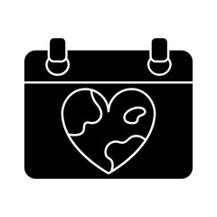 Obraz premium World Health Day Glyph