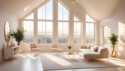 Photo interior modern design room 3d illustration