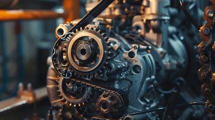 Detailed Automotive Timing Belt Replacement Process for Engine Maintenance and Repair - Powered by Adobe