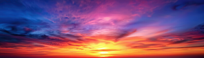 Obraz premium A beautiful sunset with a pink and orange sky