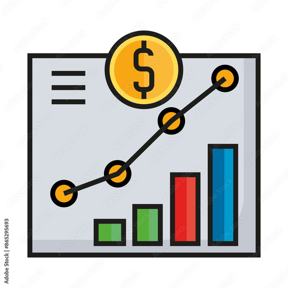 Poster statistic vector icon