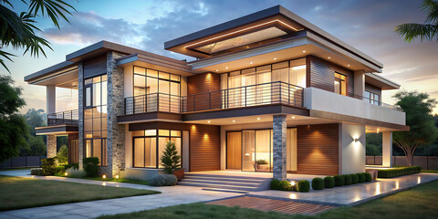 Fototapeta premium architecture modern house