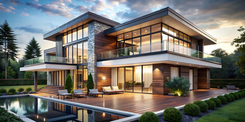 Fototapeta premium architecture modern house