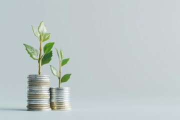 A detailed visualization of financial planning and investment opportunities, isolated with room for text on a clean backdrop