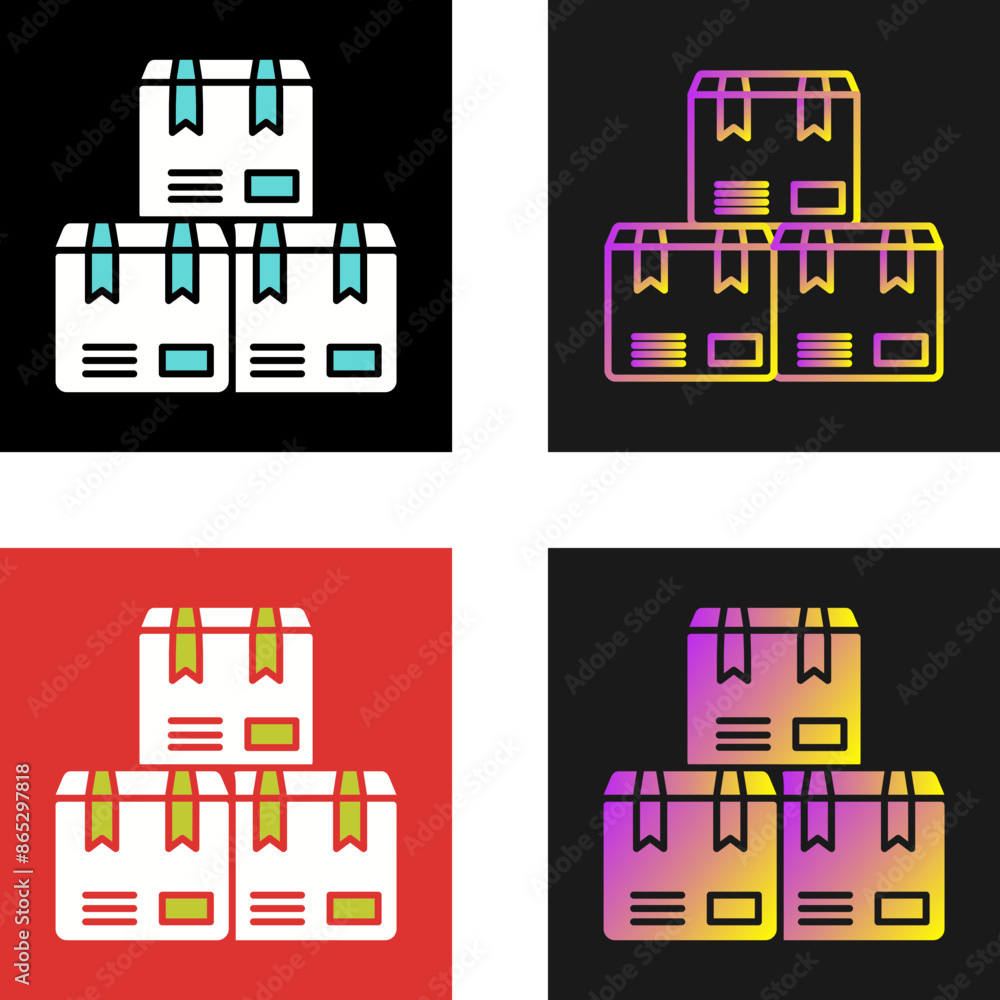 Canvas Prints delivery box vector icon