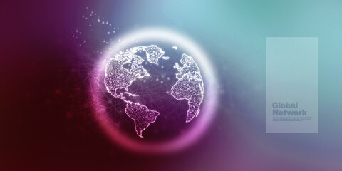 2d illustration world map abstract background
