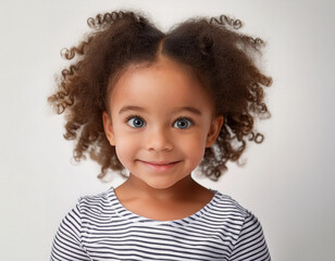 Naklejka premium Studio Portrait of Happy Toddler Girl