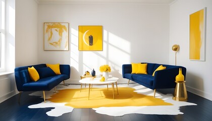 Photo interior modern design room 3d illustration