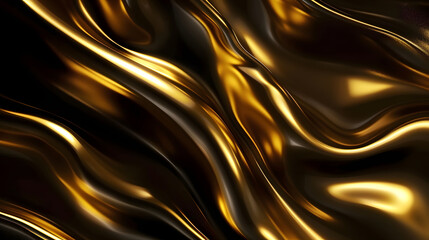 Fototapeta premium black background with golden wave