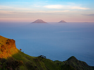the magnificent Merapi Volcano in Java Island, Indonesia. Merapi Volcano is one of the most active...