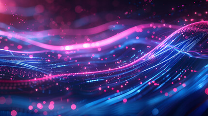 Obraz premium Abstract modern background with glowing particles