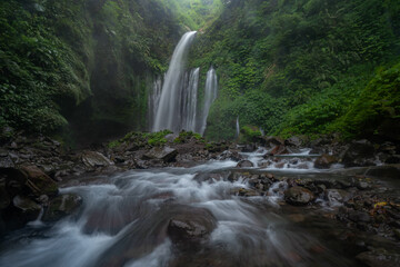 Fototapeta premium beautiful Tiu Kelep Waterfall in lombok, Indonesia