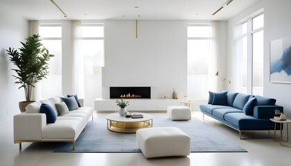 Photo interior modern design room 3d illustration