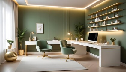 Photo interior modern design room 3d illustration