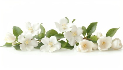 Fototapeta premium Isolated jasmine on white background